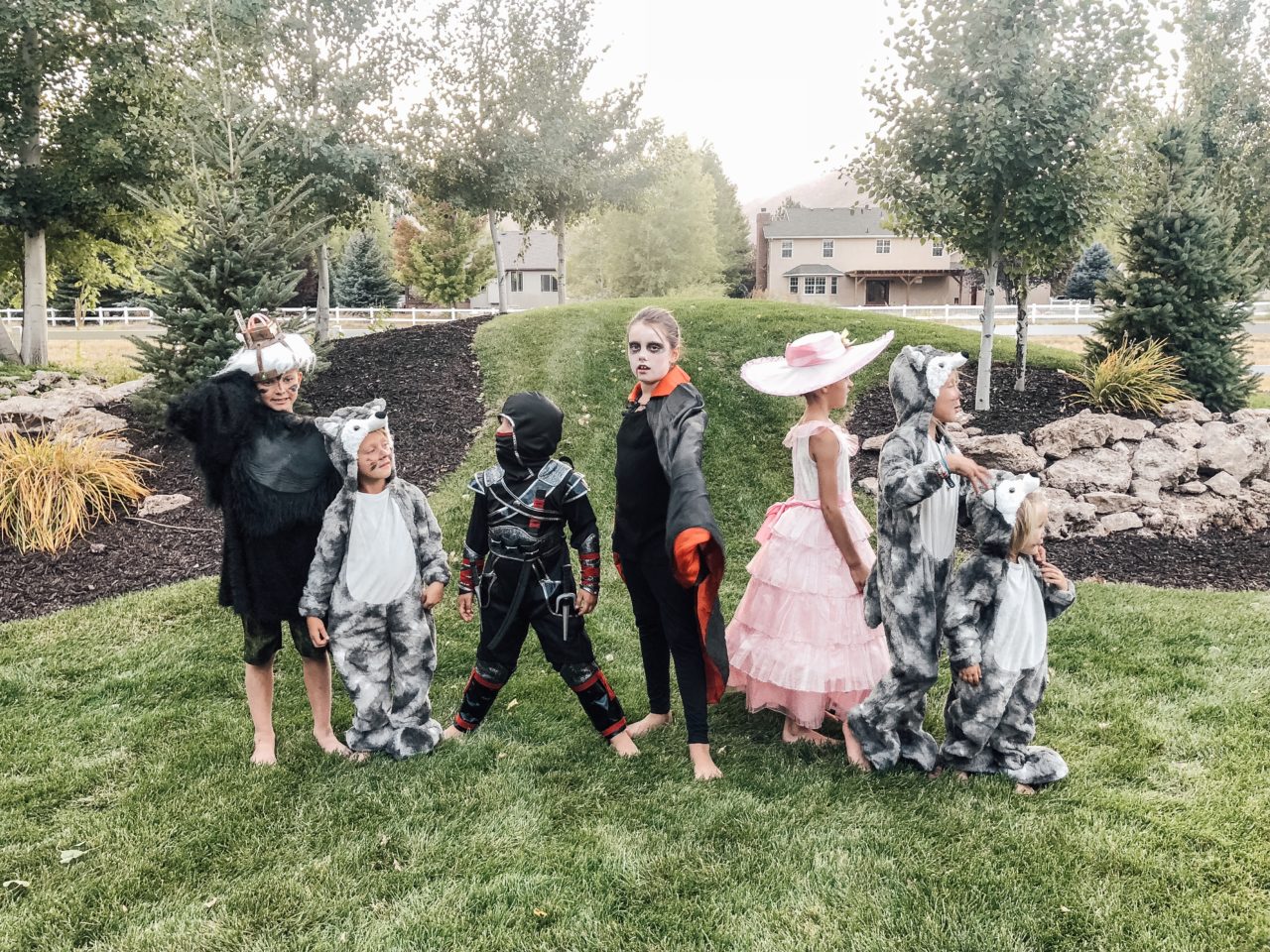 kids in costume